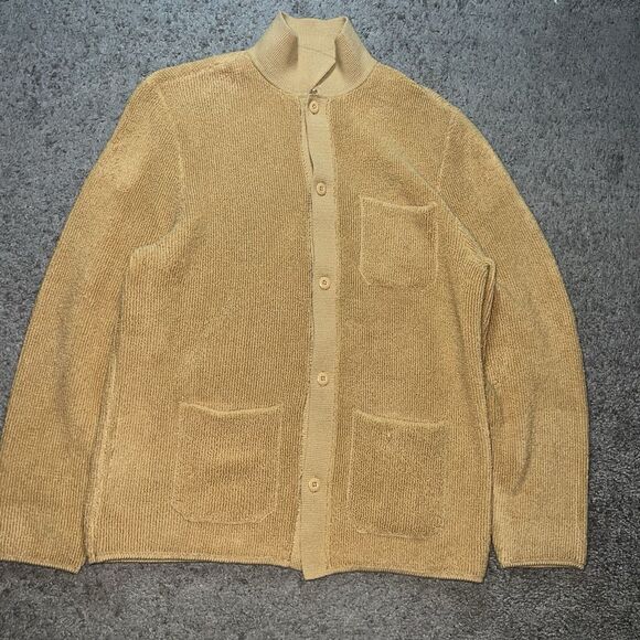 Aime Leon Dore ALD Tan Merino Cardigan Sweater Women’s Size L - Picture 1 of 8